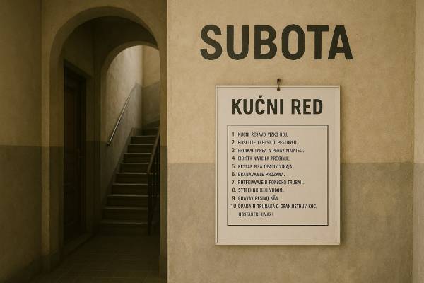 Kućni red subotom u zgradi Kućni red u zgradama subotom