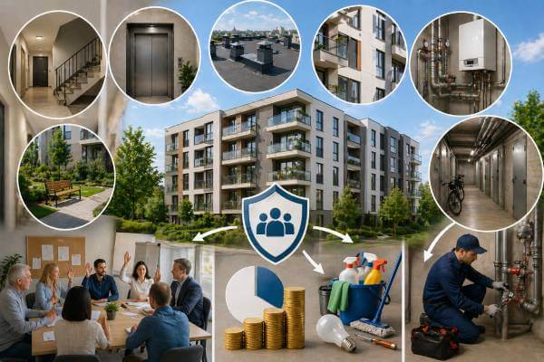 zajednički delovi stambene zgrade hodnik stepenište lift